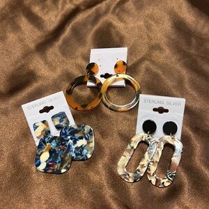 Enamel Earrings Bundle Pierced